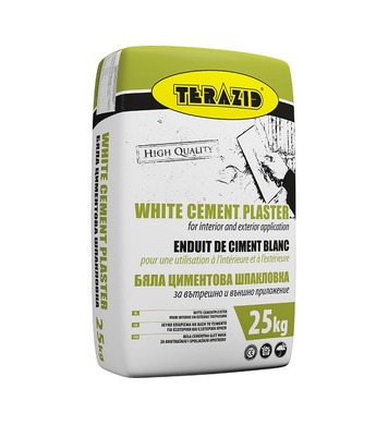 Бяла циментова шпакловка Теразид 5 кг TR108