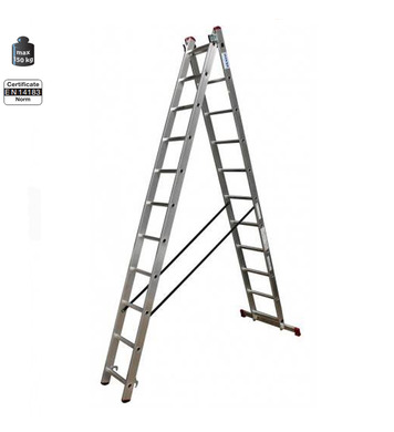 Професионална двураменна алуминиева стълба Krause Corda 0503