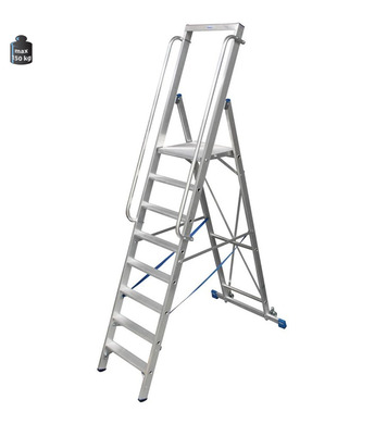 Професионална алуминиева складова стълба с платформа Krause 