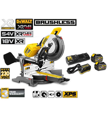   DeWalt DHS780T2A - 230V-54V/Li-Ion