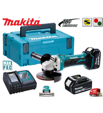   Makita DGA452RFJ - 18V/3.0Ah Li-Ion