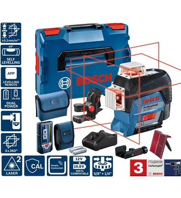  Bosch Professional GLL 3-80 C + LR7  L-Boxx