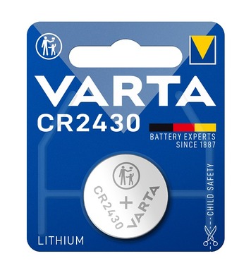 Бутонна литиева батерия Varta CR 2430 Electronics Lithium 3V