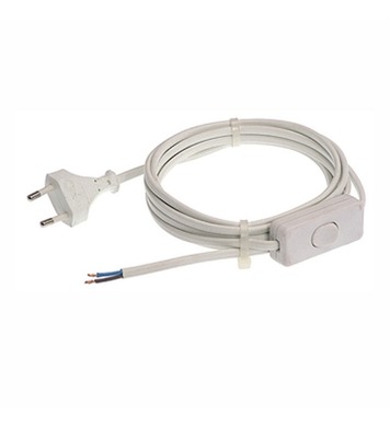 Захранващ кабел с ключ AS Schwabe 70631 - 2x0.75 кв.мм, 3 м,