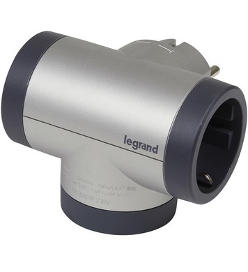 Адаптер за контакт Legrand 694524 - 2 Шуко + 2 USB, алуминие