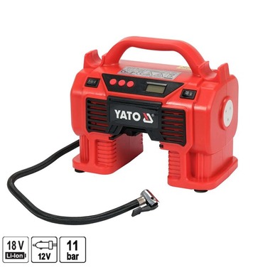 Акумулаторен компресор за гуми YATO YT-23248 - 18V, 60W, 11b