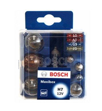 Комплект резервни крушки и бушони Bosch Maxibox H7 198730111