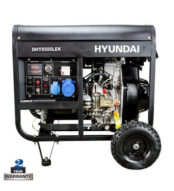 Монофазен дизелов генератор Hyundai DHY 8500LEK 08112 - 6.5k
