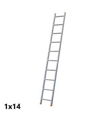 Еднораменна алуминиева стълба STS B02B/380 - 1х14, 150kg