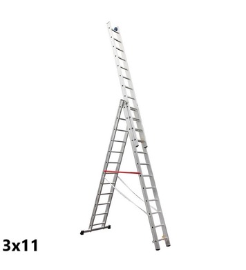 Трираменна алуминиева стълба STS PROFI A09A3/300 - 3х11, 150