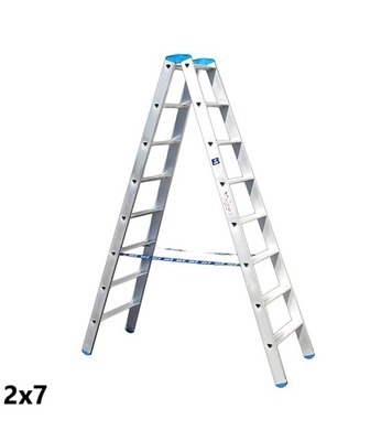 Двураменна алуминиева стълба STS PROFI A04ANP/175 - 2x7, 150