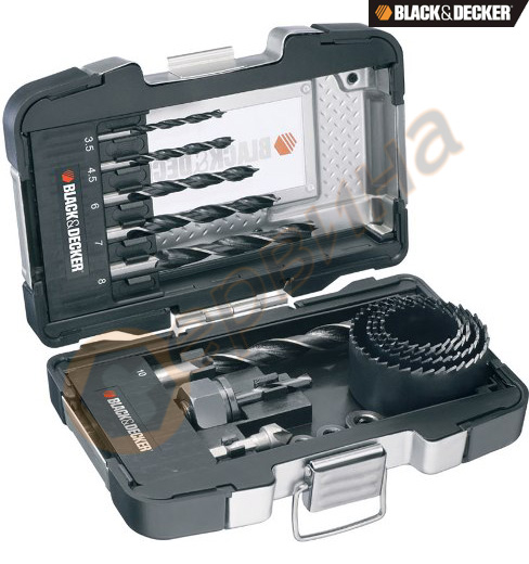 Комплект свредла за дърво 15 части Black&Decker A7155 - | Свредла ...