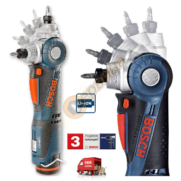 Акумулаторен ъглов винтоверт Bosch GWI 10.8V-LI 0601360U0C - 10.8V/2 ...