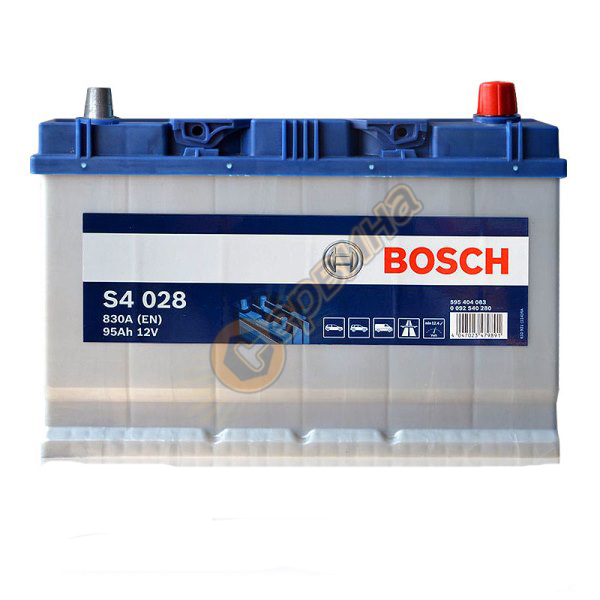Стартерен акумулатор Bosch S4 028 Asia Silver R+ 0092S40280 - 12V/95Ah ...