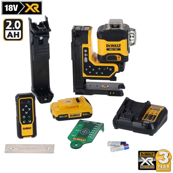 ������������ ������ ������� ������� DeWalt DCLE34035D1 - 18V/2Ah XR, 3 x 360�, �����