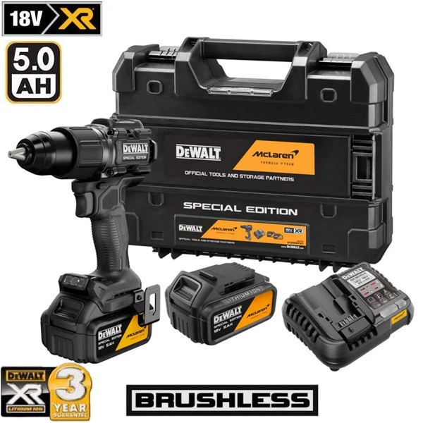 ������������ ��������� DeWalt DCD86MP2T-QW McLaren F1 XR - 18V/5Ah Li-Ion, 90Nm