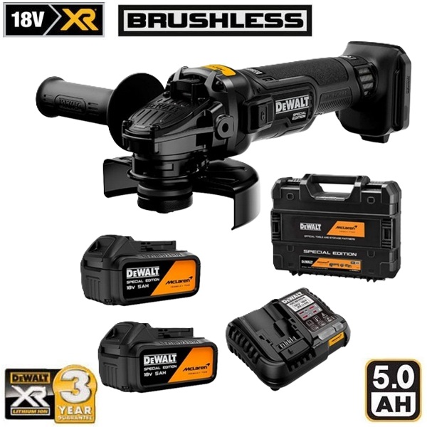 ������������ ��������� DeWalt DCG45MP2T-QW McLaren F1 XR - 18V/5Ah Li-Ion, 125��