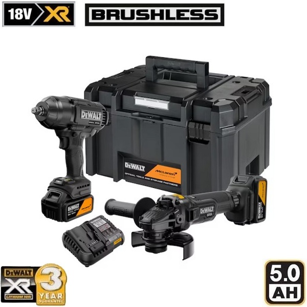 �������� ������������ ������ DeWalt DCK2225MP2T McLaren F1 XR - 18V/5Ah Li-Ion, ��������� � ���������