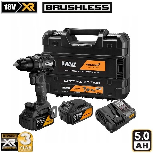 ������������ ��������� DeWalt DCD81MP2T-QW McLaren F1 XR - 18V/5Ah Li-Ion, 90Nm