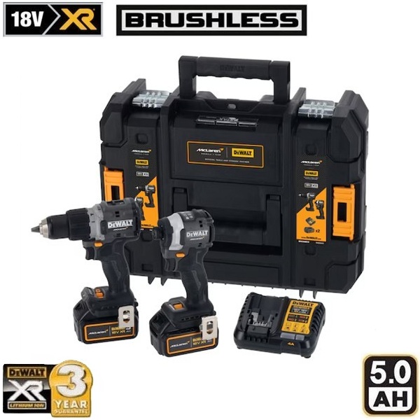 �������� ������������ ������ ��������� � ��������� DeWalt DCK200MP2T McLaren F1 XR - 18V/5Ah Li-Ion