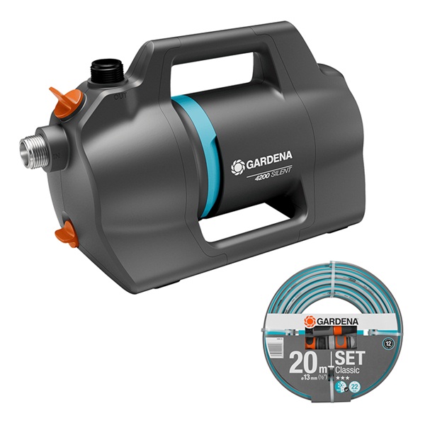 ����������� �������������� ����� Gardena 4200 Silent 09055-20 - 600W, 39�, 3.9bar, 4.2 �3/�, ������� � ���������